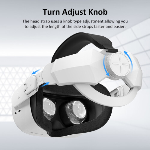 Comfortable VR Head Strap for Oculus Quest 2, Adjustable Lightweight Headband 2