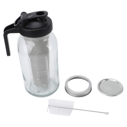 2000ml Coffee Maker Pitcher with Leakproof Lid & Stainless Steel Filter 2