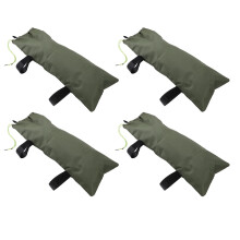 4 pezzi sacchi di sabbia per allagamenti 70x30 cm verde 600D Oxford