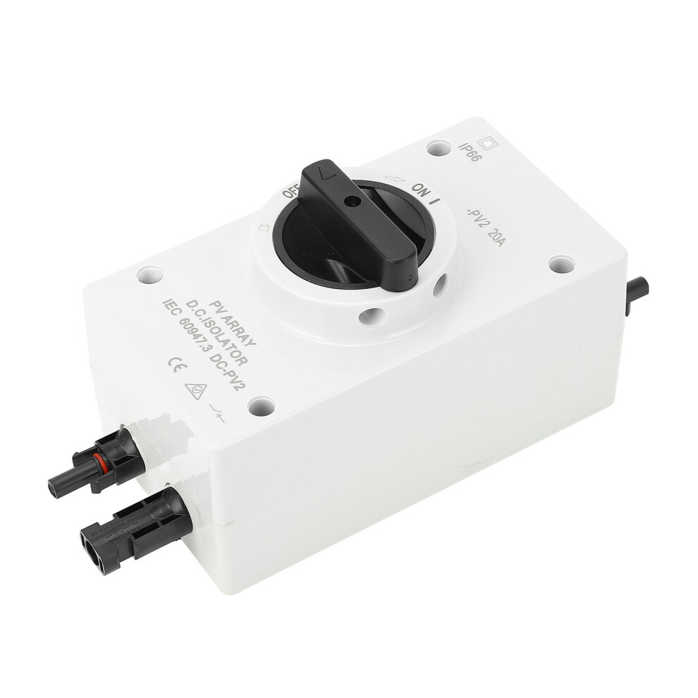 1000V Waterproof Dc Isolator Switch 20A For Solar, Rv, Boat, Ip66 5051331321147