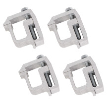 Set of 4 Aluminum Utility Rail System Mounting Clamps for Truck Caps