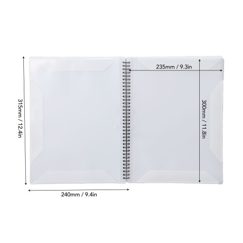 A4 Sheet Music Folder with 20 Sleeves, 40 Pages, PVC, Type B 1