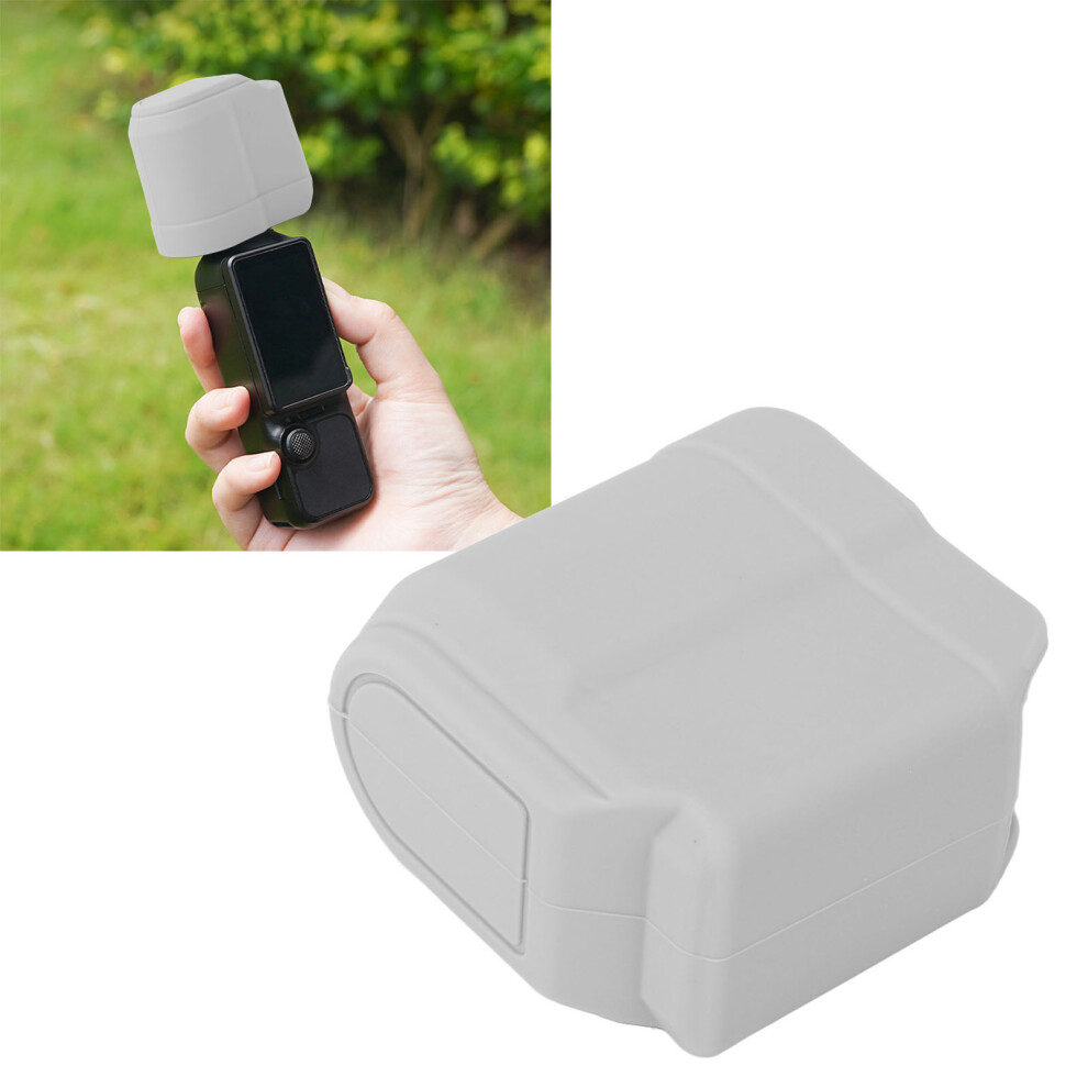 Action Camera Lens Cover For Pocket 3 - Silicone Dust & Scratch Resistant Grey 4621331325752