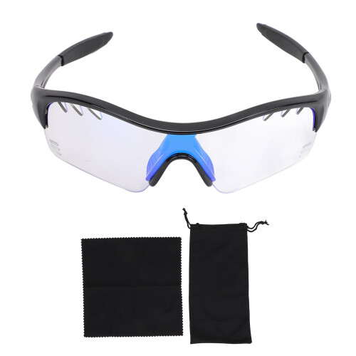 Kids Sport Glasses Light Adaptive Frame Black + Blue Color Changing 2