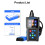 Scanner OBDII écran 2,4 pouces 140x75x30mm Noir 10