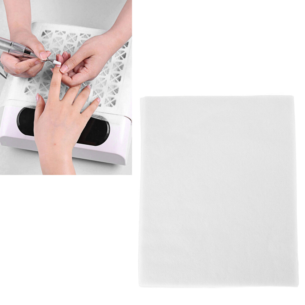 100pcs White Nail Dust Collector Filters for Vacuum Cleaner, 3.5x5cm