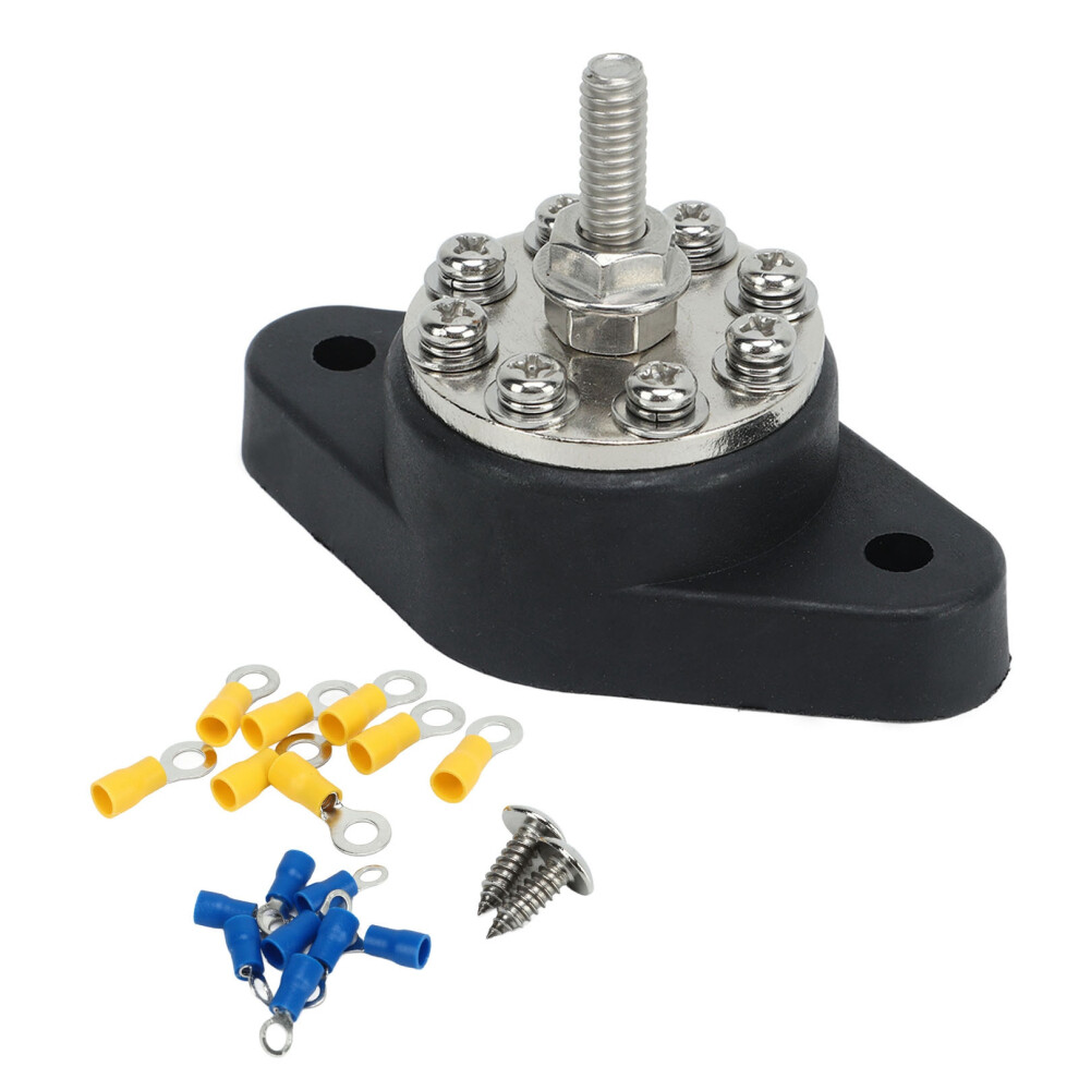 Power Distribution Block 1/4In M6 8 Terminal 12V 9121376039140