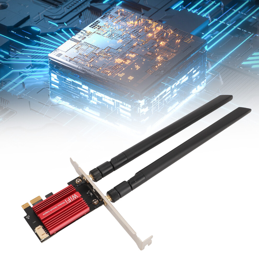 Dual Antenna Pcie Wireless Network Adapter 5400Mbps Tri Band 6Ghz 5Ghz 2.4Ghz 4051331333882