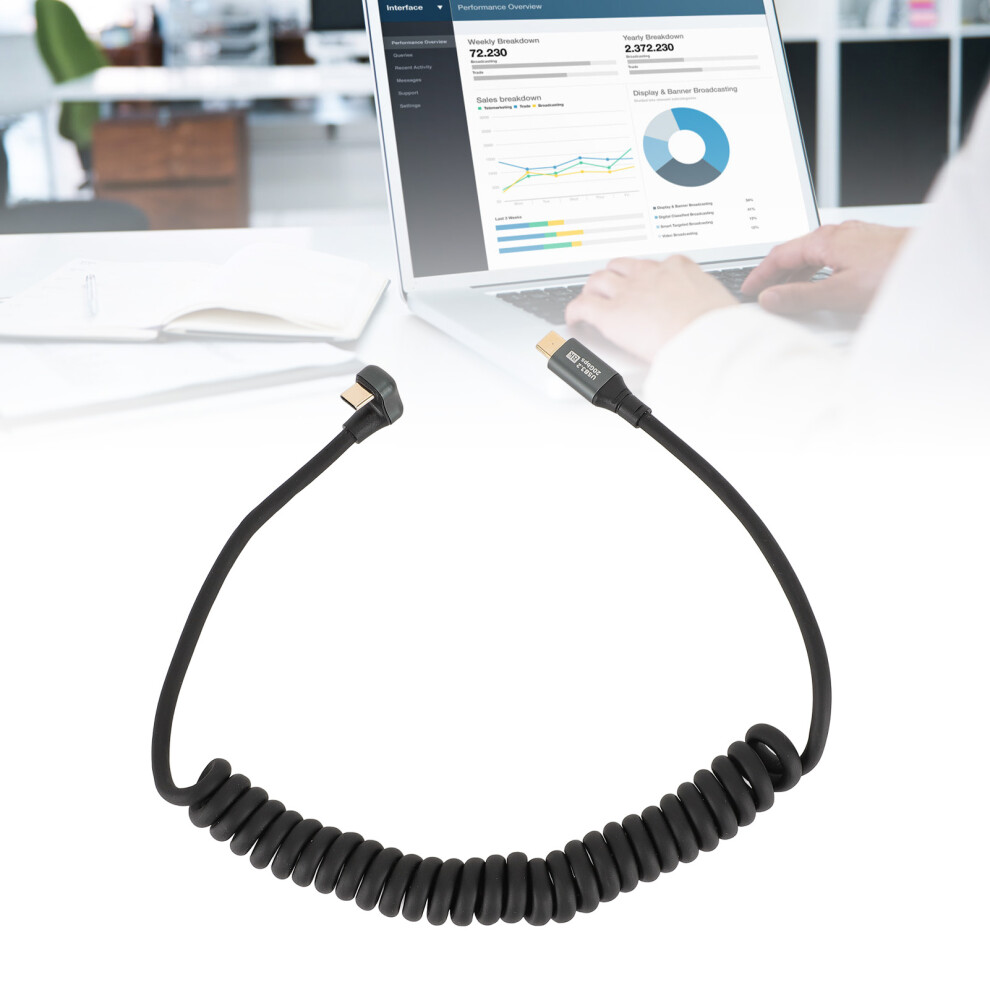 Usb C To C Cable 100W Fast Charging 20Gbps 8K 60Hz Spiral 50Cm 8711331334048