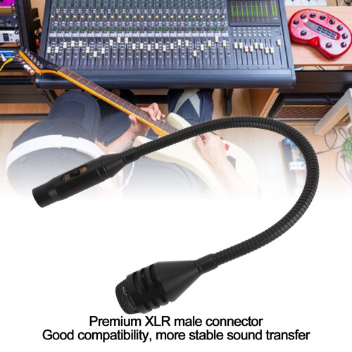 Microfono dinamico da DJ a collo d'oca in alluminio 600 ohm XLR 2
