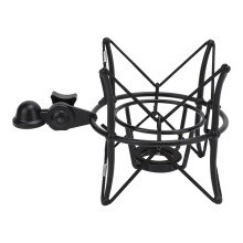 Montura antivibración para micrófono de aleación de zinc 5/8-3/8 negro