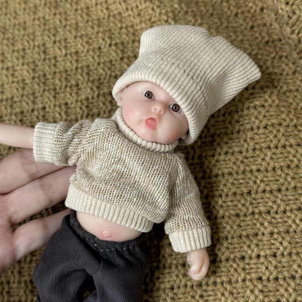 15cm boy mini palm solid silicone simulation doll two sets of clothes-image-OPC-PJ9SW59-NEW
