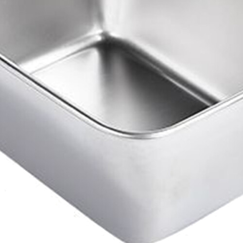 Bandeja 304 600 ml rectangular 13,5x10,5x5,5 cm plateado 2