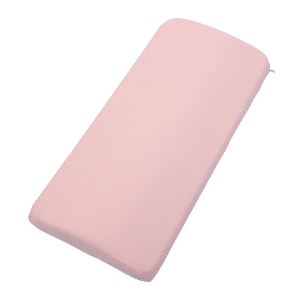 Pink Ergonomic 3D Waist Support Pillow, Memory Foam, Washable Cover
