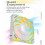 120mm ARGB Computer Cooling Fan, 1850RPM, PWM, Silent, Black/White 3