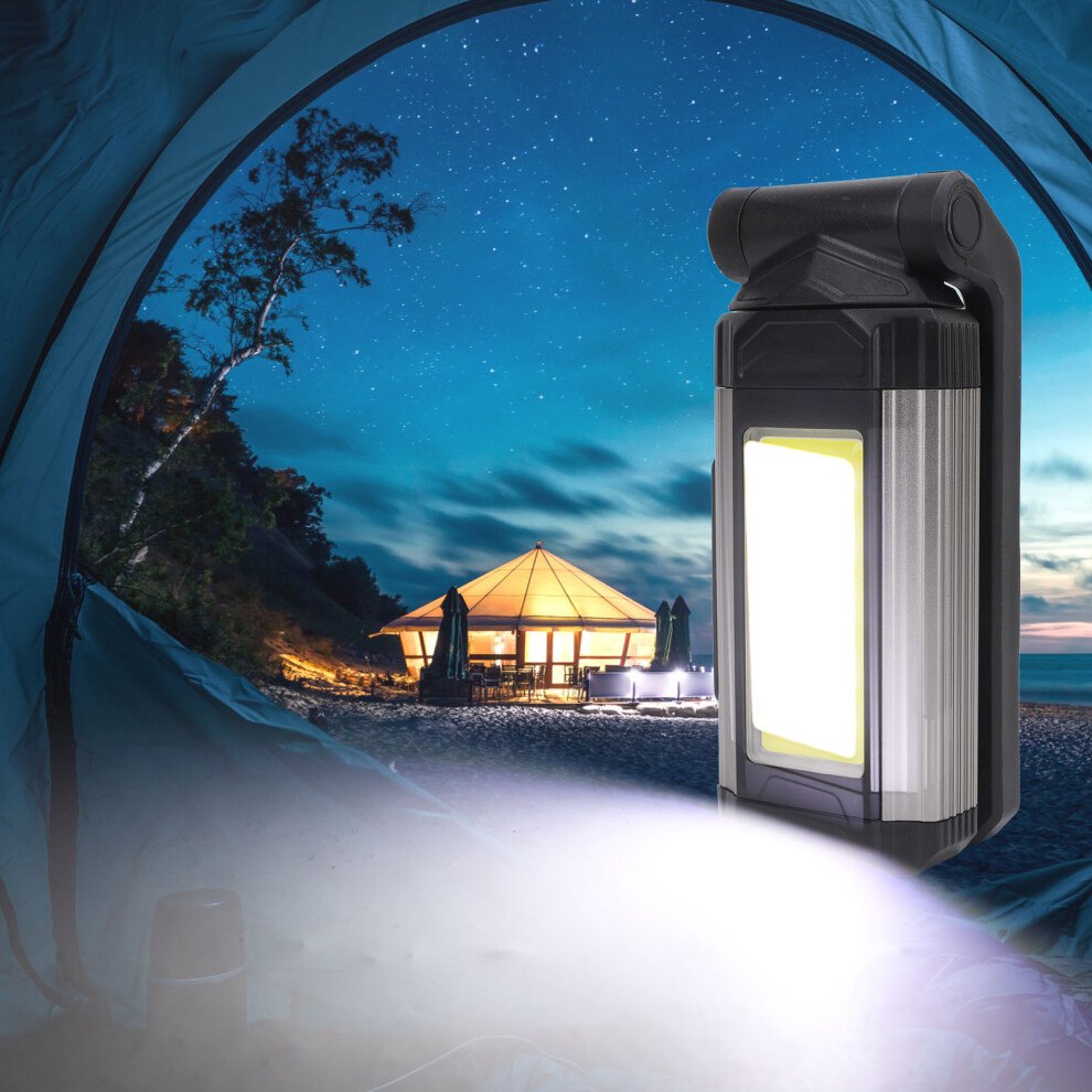 Foldable Aluminum Work Light 7 Modes Cob Usb Rechargeable 2200Mah Gray 4161331342705