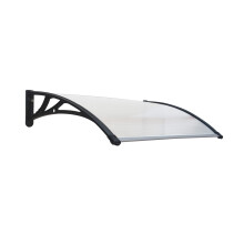 SmartSun Easy Black Canopy 150 x 80 cm Extra Heavy Duty 5.2 mm Thick Roof Door Protection