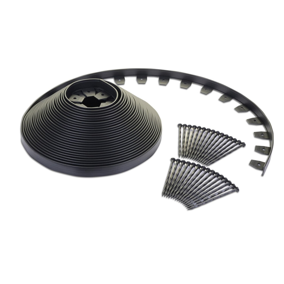 Easyflex Heavy Duty No-Dig Edging Kit - 100Ft., Black 8000000797346