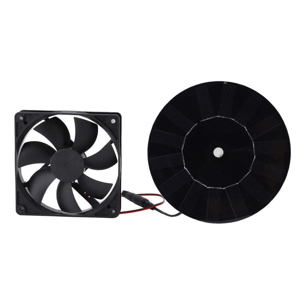 10W Solar Exhaust Fan Kit, 16Cm Monocrystalline Panel For Toilet & Pet House 6951331343783