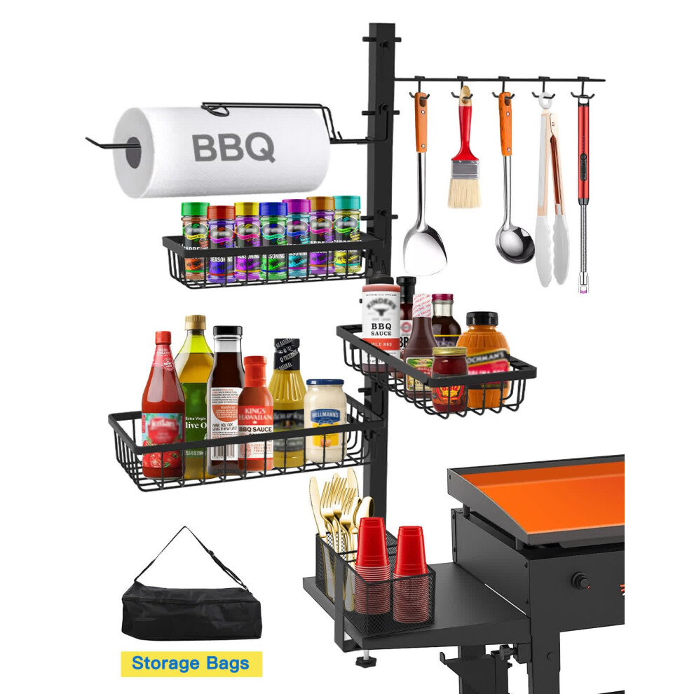 CONCONS Grill Caddy, BBQ Outdoor Kitchen Accessories for Camper, Barbeque Grill Accessories, Camping Kitchen, Barbeque Caddy for Outdoor Grill, Picnic-image-OPC-PJ9SY2R-NEW