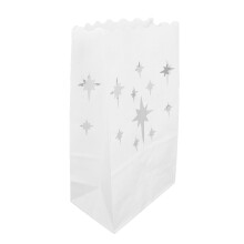 20 pezzi di sacchetti luminarie bianchi 15x25.7x9.3cm Stelle