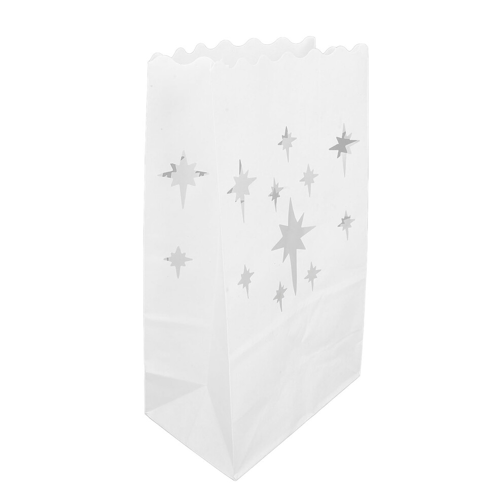 20 pcs White Flame-Resistant Luminary Bags, 15x25.7x9.3cm