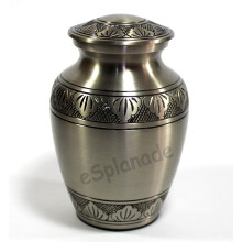 eSplanade Brass Cremation urn Memorials urns Container Jar Pot | Brass Urns | Metal Urn | Burial Urn | Memorial Urn (Steel)