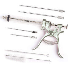 Stainless Steel Meat Injector Kit - Outdoor Marinade Syringes with 3 Needles for Grill & Smoker - Professional Culinary Tool
