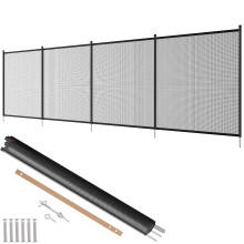 VEVOR Pool Fence, 4 x 12 FT Pool Fences for Inground Pools, Removable Child Safety Pool Fencing, Easy DIY Installation Swimming Pool Fence, 340gms