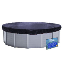 QUICK STAR Solar Swimming Pool Cover Round 200g/m? for Poolsize 366-400 cm Winter Tarpaulin dimension ? 460 cm Black