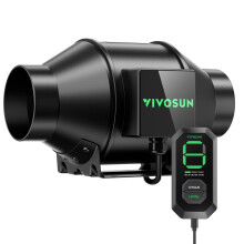 VIVOSUN AeroZesh G4 10,2 cm 195 CFM Inline-Rohrventilator mit E12-Geschwindigkeitsregler, vollst?ndig programmierbarer, PWM-gesteuerter EC-Ventilator
