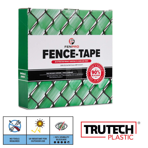 Fenpro Chain Link Fence Privacy Tape (Emerald Green) 2