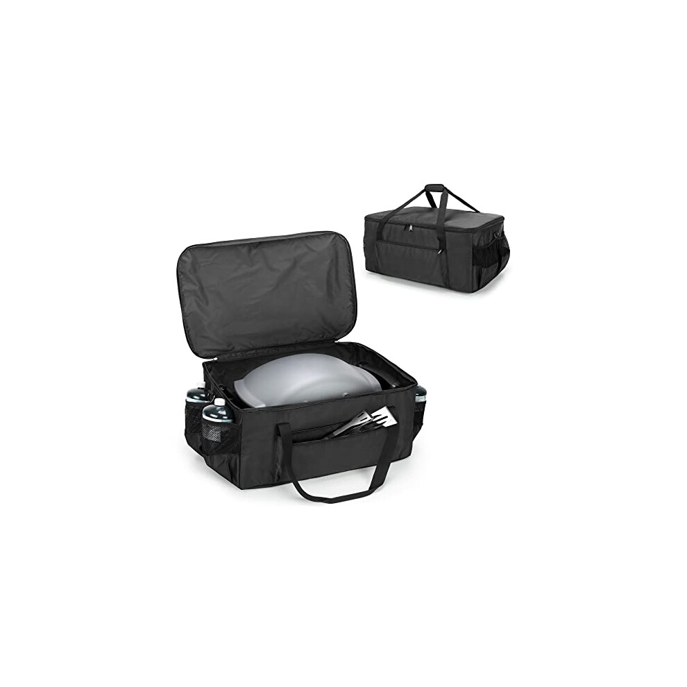 samdew Portable Grill Cover Compatible with Weber Q1000 Q1200 Propane Gas Grill, Grill Carry Bag Compatible with Weber Q1400 Electric Grill, Camp