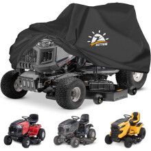 Zettum Riding Lawnmower Cover, 183 x 137 x 117 CM Lawnmower Storage Cover 600D PU Coating Ride on Mower Cover with Storage Bag Heavy Duty Lawn Mower