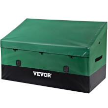 VEOVR Outdoor Storage Box, 230 Gallon Waterproof PE Tarpaulin Deck Box with Galvanized Frame, All-Weather Protection & Portable, for Camping, Garden,