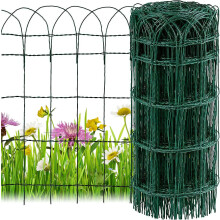 Amagabeli Garden Home 0.65Mx25M Green Garden Border Fence 2.95mm Wire Diameter RAL6005 PVC Coated Metal Wire Fencing Rustproof Landscape Netting