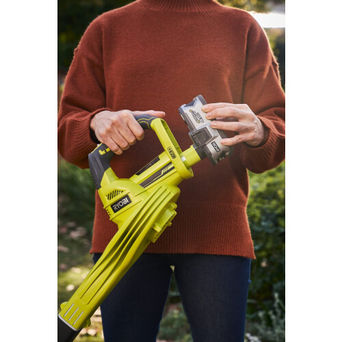 Ryobi Ryobi OBL1820S ONE+ Cordless Blower, Air Speed (Zero Tool), 245 km/h, 18 V, Hyper Green and Grey 2