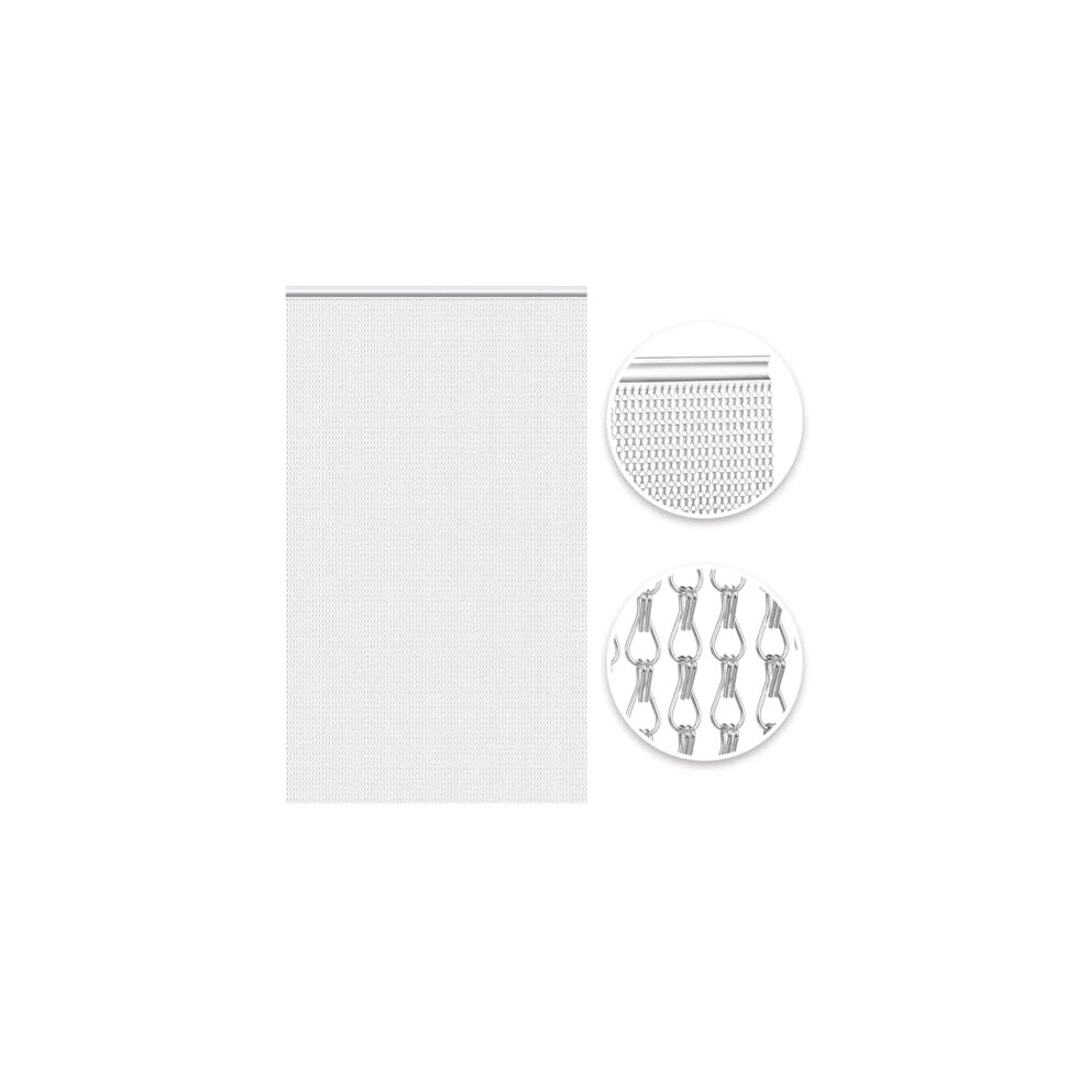 Photos - Other for Repair VerRich Chain Curtain Door Fly Screens 100 x 210cm Aluminium Insect Screen for doorways Silver