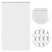 VerRich Silver Chain Curtain Door Fly Screens 70 x 200cm Aluminium Insect Screen for doorways