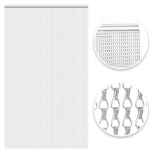 VerRich Chain Curtain Door Fly Screens 100 x 200cm Aluminium Insect Screen for doorways Silver