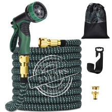 Hose Pipe 100FT Flexible Expandable Garden Hose with 9 Function Hose Pipe Spray Gun Durable 3750D and Double Latex Core Outdoor Water Hose for