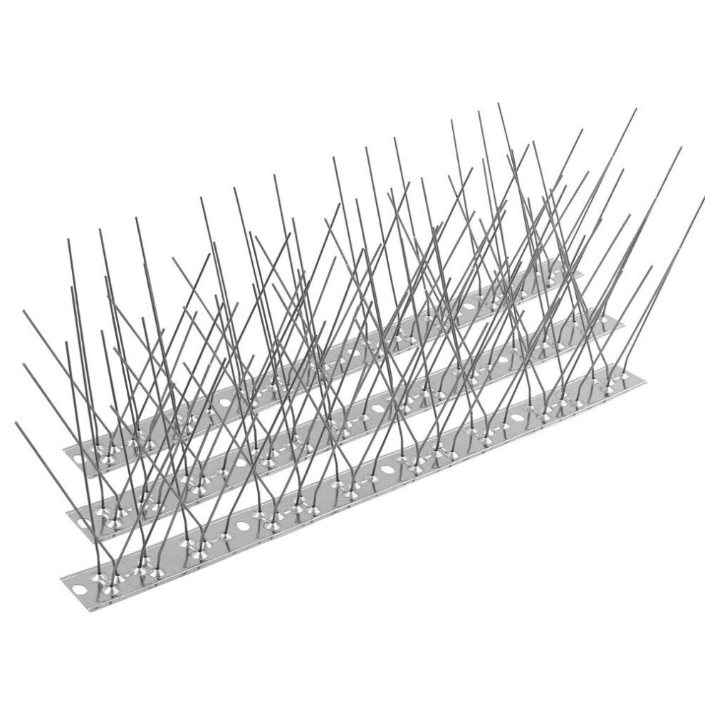 Bird Spikes For Pigeons Small Birds, Pigeon Spikes Kit Cover 10M, Fence Spikes Stainless Steel Bird Deterrent Repellent Spikes, Birds Control Defence 8000000796646
