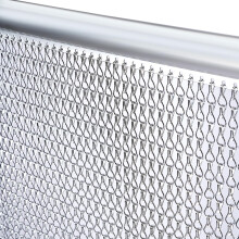Gluwoer Aluminium Chain Curtain 100 x 210cm Metal Door Fly Screens Insect Control Curtain for Doorways (Silver)