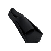 arena Powerfin Swimming Pool Training Fins, Adult Swimming Pool Fins, 100% Silicone Fins, Comfortable Short Swimming Pool Fins, 6-7, Black
