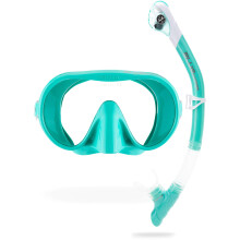 CRESSI Musa+Scilla Combo Aqua Green - Adult Combo Set Musa Snorkeling Mask and Scilla Snorke, Aqua Green, One Size