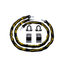 Burg-W?chter GKM10mm Duo Kit Sold Secure Diamond & Gold 10mm Keyed Alike Twin Pack, Black, 2M Chain, Lock & Ground Anchor