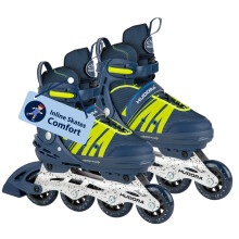 HUDORA Inline Skates Comfort - Inline skates for children & teenagers in various sizes Roller skates adjustable in width & length up to 6 sizes -