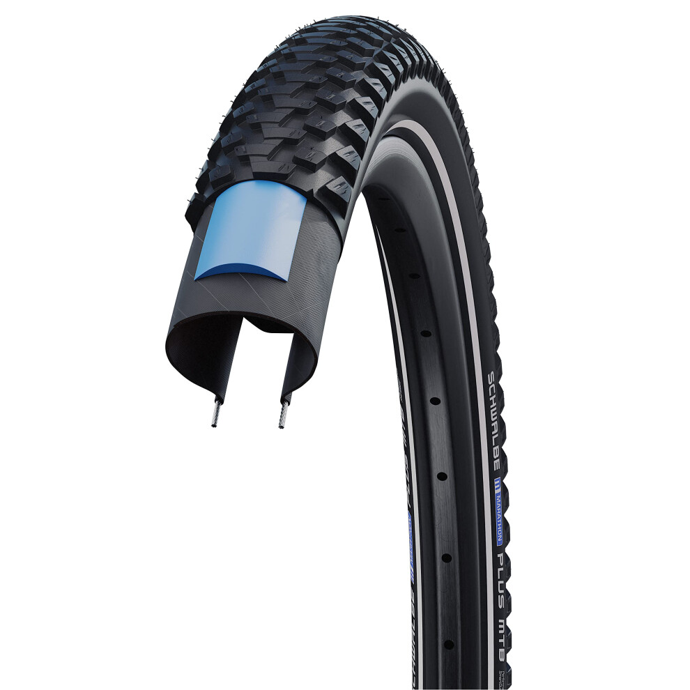 Photos - Bike Tyre Schwalbe 318379 - tire marathon plus mtb 27.5x2.25/650b s-guard hs485 twinskin perfor.dual rigida 1402771020 