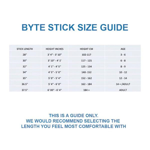 BYTE HX2 COMPOSITE HOCKEY STICK BLUE (32'' LIGHT) 2