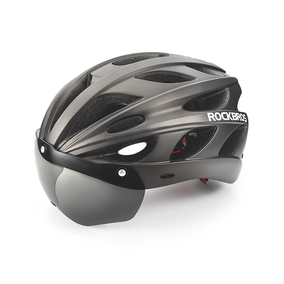 ROCKBROS Bike Helmet Adjustable Bicycle Helmet Lightweight with Detachable Magnetic Goggles Visor Adult MTB Road Bike-image-OPC-PJ9T9YP-NEW